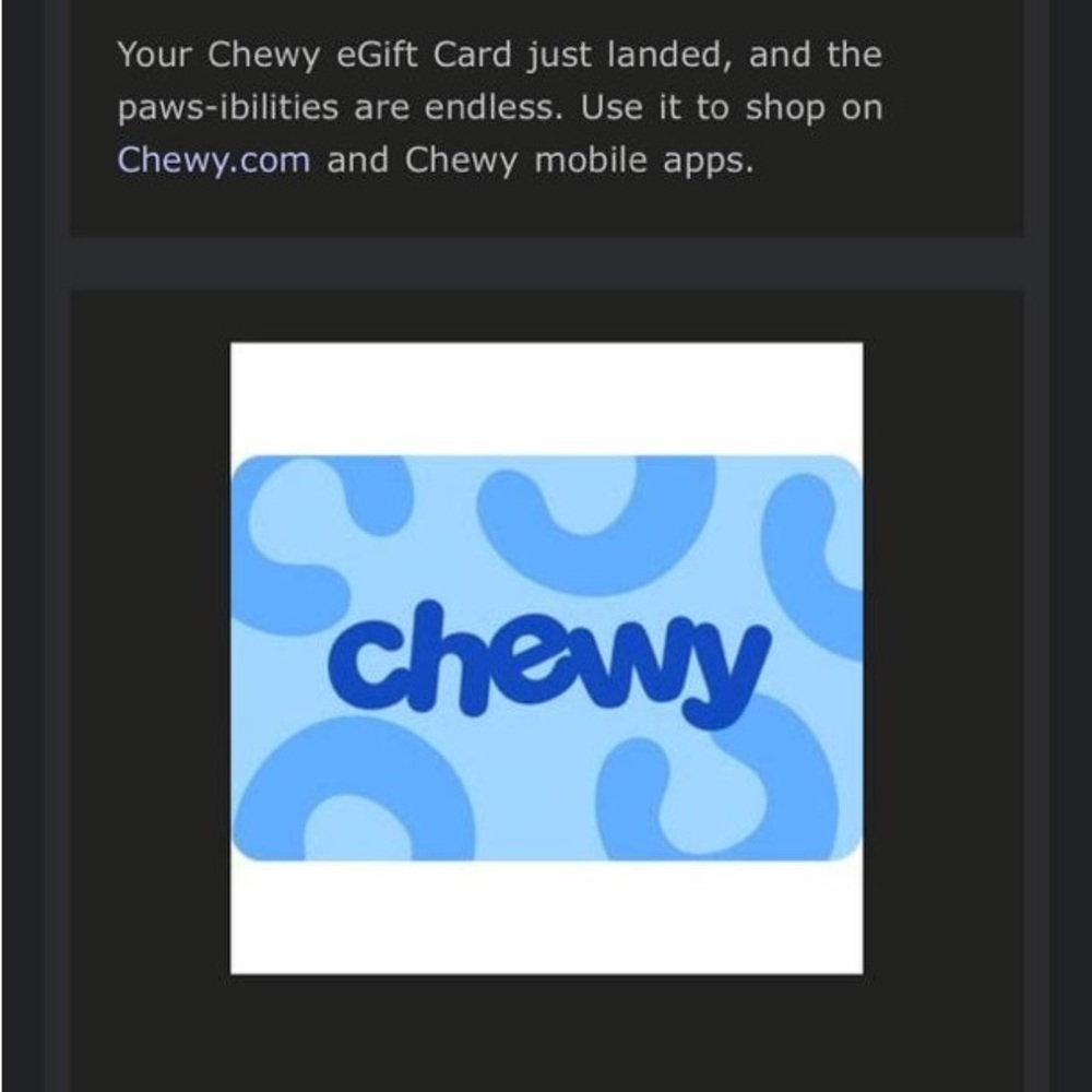 Chewy gift card